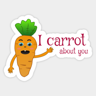 Carrot Pun Design Sticker